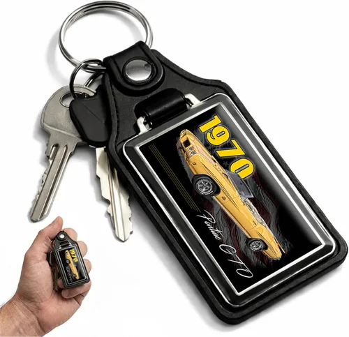 Miniatura 12 de Brotherhood 1965-1974 Compatible con Pontiac GTO Llavero para Hombre Llavero de Auto Resistente para Hombre y Mujer (1971)