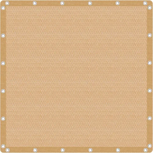VICLLAX Tela de sombra 90% con ojales reforzados, tela de protección solar para exteriores, patio, jardín, pérgola, toldo de 8 x 8 pies, trigo
