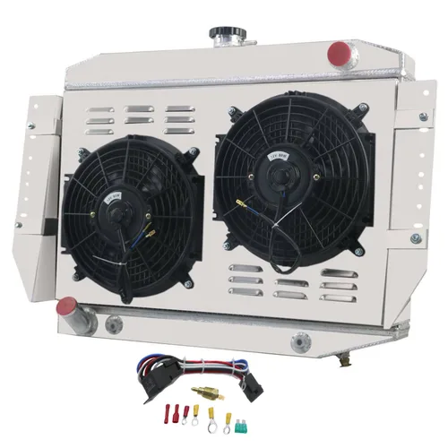 Relé de ventilador de aluminio de 4 filas para Jeep Wagoneer Cherokee J10 J20 J-100 J-2500 J-2600 J-4600 J-4700 J-4800 5.9L/6.6L V8 1973 1974 1975