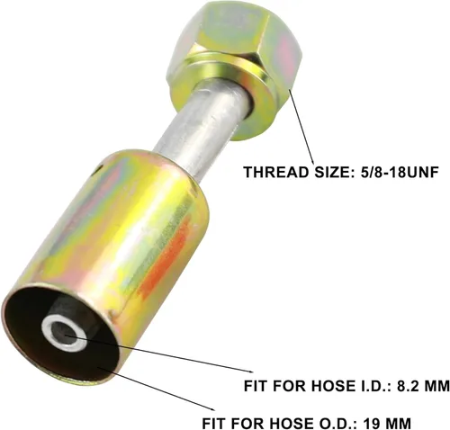 Miniatura 2 de Juego de accesorios de aire acondicionado #6 AC Juego de accesorios hembra con junta tórica Beadlock 5/8-18UNF Incluye recta 45 90 grados