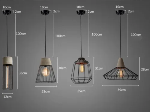 Miniatura 4 de Lámparas colgantes modernas vintage, estilo americano, pantalla de metal negro, iluminación colgante de techo, lámpara de techo con acabado
