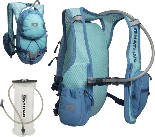 Miniatura 6 de Nathan Chaleco de hidratación para correr con bolsa de 2 litros incluida. Mochila con válvula de mordida para beber - Bolsillo compatible