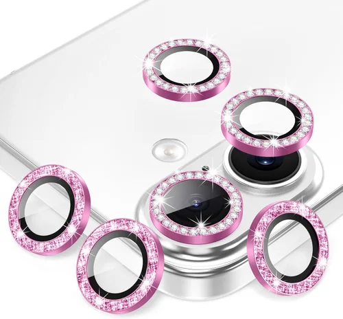Miniatura 46 de AGVEE Paquete de 6 protectores de lente de cámara para iPhone 14 Pro de 6.1 pulgadas/14 Pro Max de 6.7 pulgadas, con diamantes brillantes y anillo