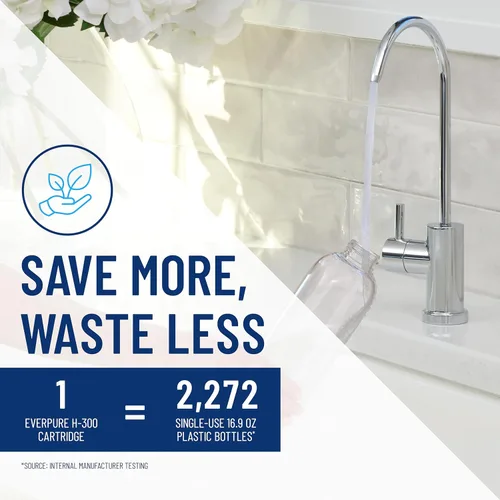 Miniatura 5 de Pentair Everpure H-300-NXT Sistema de agua potable, capacidad de 300 galones, reduce el sabor y el olor del cloro, plomo, compuestos orgánicos
