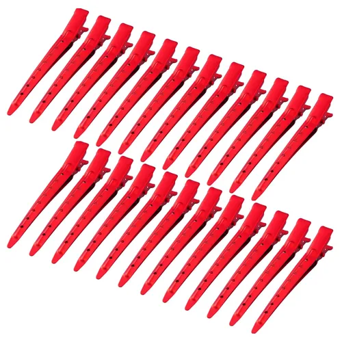 Miniatura 42 de 24 Paquetes de Pinzas Pico de Pato, Bantoye 2.75 Pulgadas Pinzas de Cocodrilo Rizadoras de Metal Antioxidante con Agujeros para Peinado del Cabello