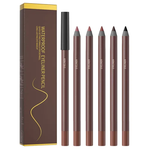Miniatura 11 de Pinkiou 2 en 1 Lápiz delineador de ojos líquido de doble cabeza. Sello de gel súper delgado. Punta de fieltro, alto pigmento negro impermeable y a