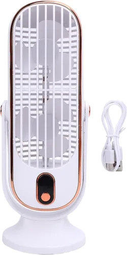 Gonetre Ventilador de escritorio, ventilador de torre USB, enfriador de aire portátil, ventilador vertical, 5 velocidades, motor sin escobillas,
