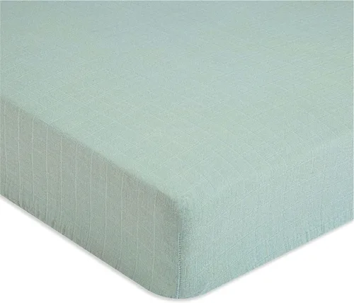 Miniatura 32 de Crane Baby Sábana bajera, sábana bajera ajustable de algodón suave para cunas y guarderías, cobre beige, 28 pulgadas de ancho x 52 pulgadas de alto
