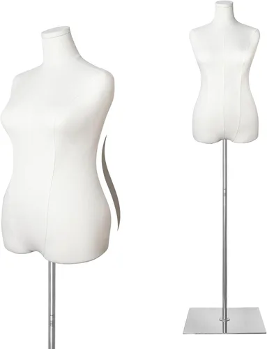 Miniatura 13 de maniquí femenino con forma de torso de talla grande para mujer, formas de vestido para costura, maniquí de cuerpo con alta estabilidad, soporte