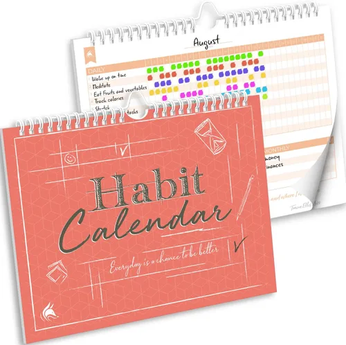 Miniatura 8 de Clever Fox Calendario de seguimiento de hábitos – Rastreador de objetivos inspirador y calendario de hábitos para hábitos atómicos – Colorido