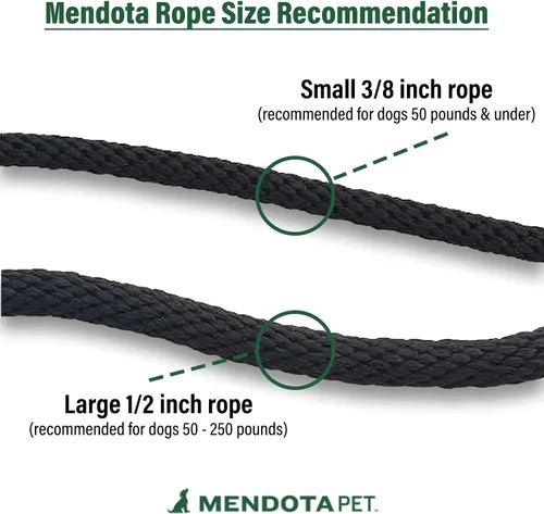 Miniatura 4 de Mendota - Correa deslizante para mascotas, combo de correa y collar para perro, fabricado en los Estados Unidos, zafiro, 1/2 pulgadas x 6 pies