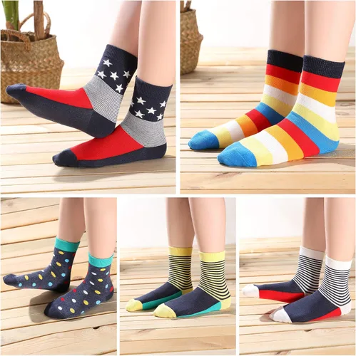 Miniatura 3 de SUNBVE Calcetines de vestir de algodón suave para niños y niños