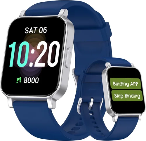 Miniatura 10 de DAVIKO Reloj inteligente para personas mayores, no requiere aplicación/teléfono, podómetro, impermeable, rastreador de fitness con contador