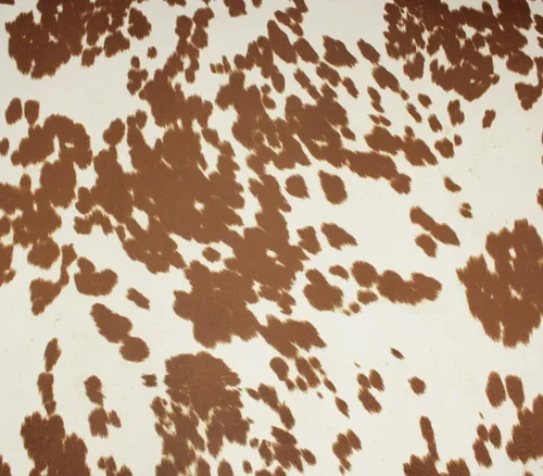 Tela de ante de terciopelo Udder Madness para tapicería con diseño de vaca, 137 cm de ancho, vendida por yardas (Vaca grande marrón)