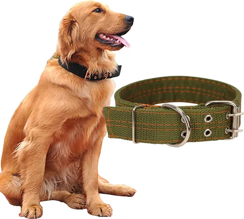 Love Dream Collar militar ajustable para perro, collares tácticos de nailon con anillo en D de metal y hebilla para perros grandes y extragrandes