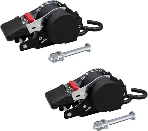 Mytee Products Paquete de 2 Correas de Trinquete Retráctiles Atornillables de 1'' x 10' para Carga - Correas de Trinquete de Retracción Automática