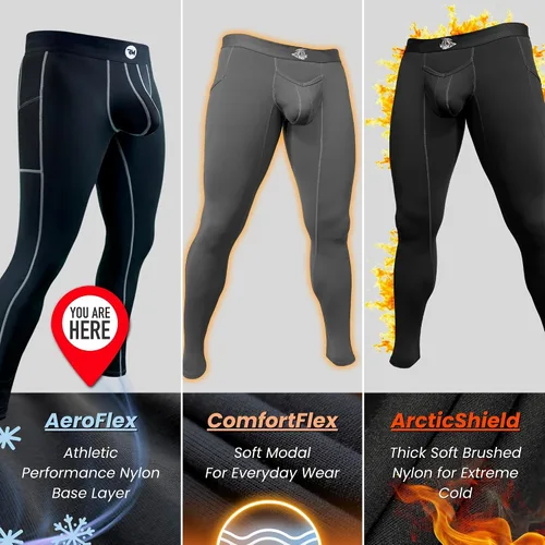 Miniatura 54 de Real Men ABCD Pouch - Pantalones de compresión para hombre, paquete de 1, 2 y 3, leggings para hombre, pantalones de yoga, medias, capa base