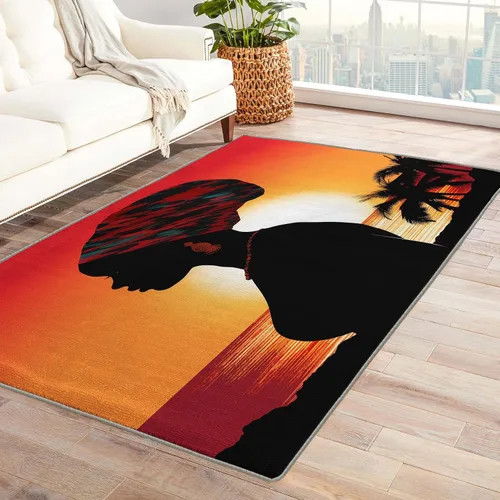 Alfombra de mujer africana, alfombra de 2 x 3, alfombras lavables para entrada, sala de estar, dormitorio, alfombra de área pequeña, antideslizante,