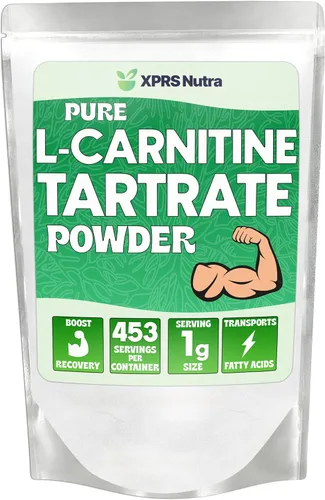 XPRS Nutra L Carnitina L Tartrato en polvo – Tartrato de L carnitina pura de primera calidad – Polvo de L-carnitina – Vegano a granel L Carnitina –