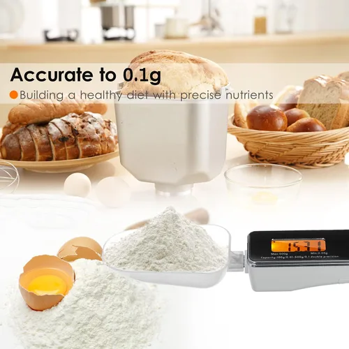 Miniatura 3 de Báscula de cuchara, escala digital de cuchara medidora electrónica, báscula de cuchara de cocina para el hogar, báscula de alimentos con función