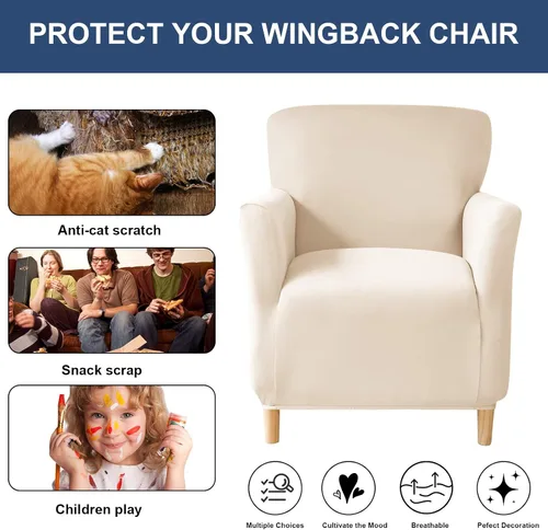 Miniatura 23 de HAOYONG - Funda elástica de terciopelo para silla de banquete, fundas para sillas de 1 pieza, fundas para sillones de sofá, funda suave para sillón