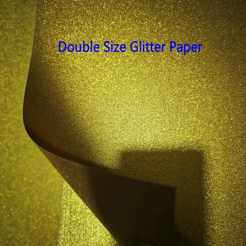 Miniatura 3 de Cartel de papel con purpurina de doble tamaño, color negro, con texto en inglés «Happy 80th Birthday», «No DIY Gold Glitter» para fiesta