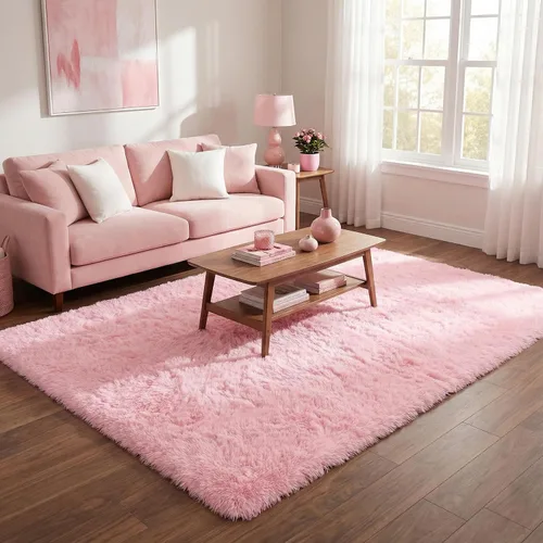 Miniatura 45 de Merelax Alfombra Moderna Suave y Esponjosa Shaggy para Dormitorio Sala de Estar Decoración de Sillas Pequeñas Alfombras Tapetes para Pies Piso, Verde