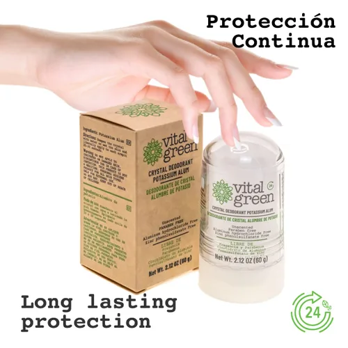 Miniatura 3 de Vital Green Thai Crystal - Desodorante mineral sin perfume para hombres, mujeres y atletas, 2.12 oz / 60 g (3 unidades)