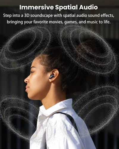 Miniatura 7 de TOZO NC20 Pro Auriculares inalámbricos con cancelación activa de ruido con pantalla táctil inteligente, audio LDAC de alta resolución, graves