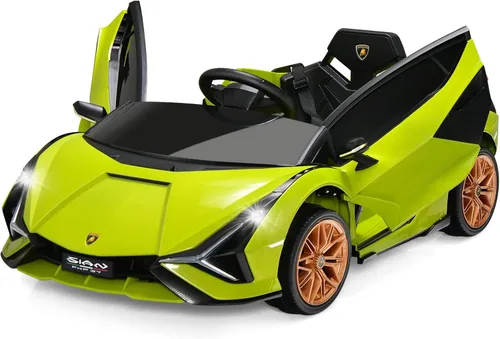 Miniatura 15 de INFANS Lamborghini Sian - Auto de paseo para niños con licencia de 12 V, con control remoto para padres, suspensión de resorte, reproductor de MP3