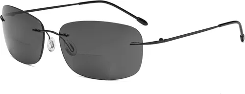 Eyekepper Lentes de sol bifocales sin montura para mujeres y hombres, lectores bifocales ligeros para leer bajo el sol