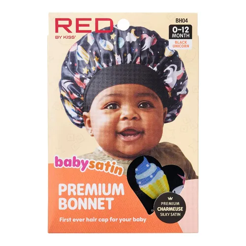 Miniatura 3 de Red by Kiss Gorro de Satén para Bebés para Dormir, Suave, Elástico y Seguro, Protege el Cabello del Bebé del Encrespamiento y la Rotura, Puntos