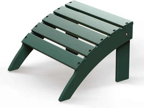 Miniatura 7 de GREENVINES Adirondack-Ottoman Plástico HDPE Reposapiés para exteriores Todo tipo de clima Reposapiés Taburete para pies Negro para Agua