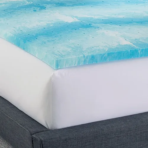 Miniatura 8 de Cubrecolchón de espuma viscoelástica de 3 pulgadas, espuma viscoelástica de gel refrescante, diseño ventilado, espuma certificada CertiPUR-US