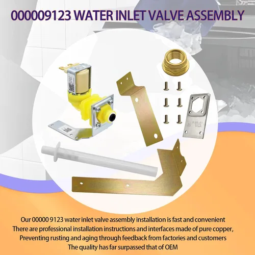 Miniatura 5 de 000009123 000008483 33129026 IH9123 Máquina de hielo Ensamblaje de válvula de entrada de agua (OEM)120V 60Hz 5W para piezas de máquina de hielo