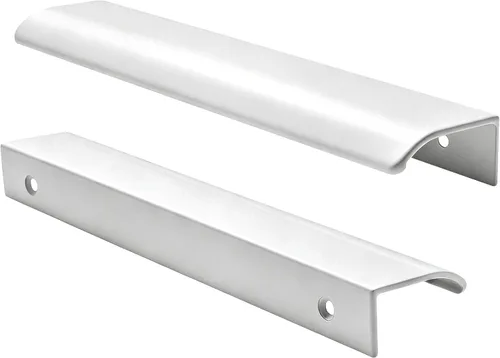 Miniatura 30 de Tiradores negros de 3.94 pulgadas para gabinete, 6 unidades, espacio entre agujeros de 2.52 pulgadas, tiradores de borde de aleación de aluminio