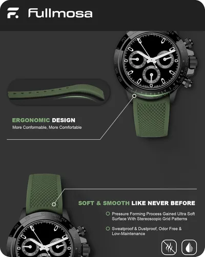 Miniatura 4 de Fullmosa 22mm 20mm 24mm Bandas de silicona para relojes sin huecos compatibles con Samsung Galaxy Watch 7 6 5 4 3, Galaxy Watch 46mm 42mm, Garmin
