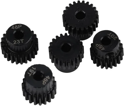 Miniatura 8 de Juego de engranajes de piñón de actualización de acero endurecido 48P: 19T 20T 21T 22T 23T ajuste 0.125 in (1/8 pulgadas) eje de motor RC