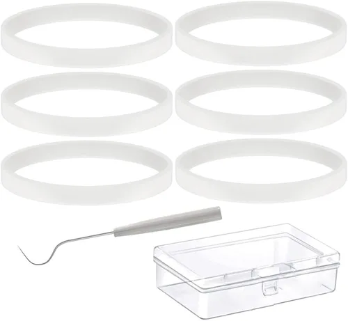 Juego de 6 juntas de repuesto para Ninja 7 aletas Blender Blade Sellos de 3.9 in de goma para Ninja Blender BL480 BL680 BL910 CT680
