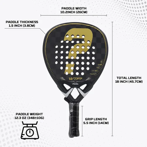 Miniatura 5 de Raquetas de Padel Palas de Padel Raqueta de Tenis Fibra de Carbono para Padel