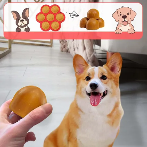 Miniatura 3 de Vodolo Molde de golosinas para perros congelados, pequeño con tapa, moldes de silicona para congelar, golosinas de repuesto para congelar