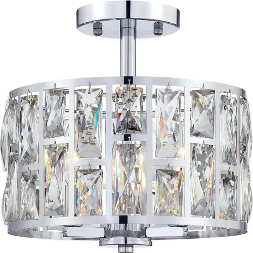 Miniatura 13 de MEXO Lámpara Colgante de Cristal Moderna Accesorio de Iluminación Paquete de 2 con Acabado Dorado Iluminación Colgante Candelabro de Cristal