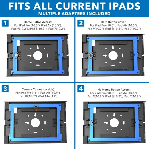 Miniatura 5 de Mount-It! Soporte de tablet antirrobo para piso y quiosco, quiosco de piso comercial con recinto universal, soporte de montaje de tablet
