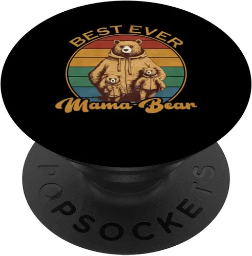 mothers day apparel greatest mom best bear mama ever PopSockets Swappable PopGrip