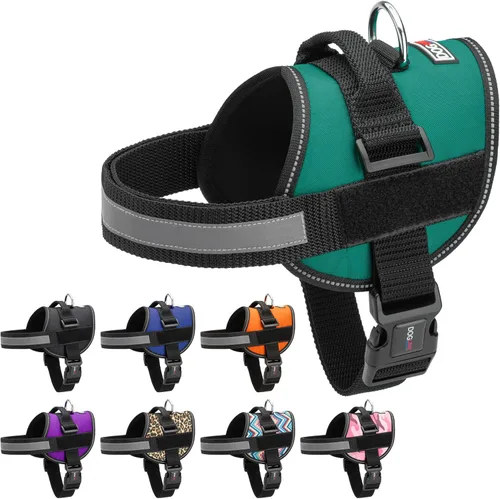 Miniatura 22 de Dogline Arnés para perro, chaleco reflectante ajustable sin tirones con asa para caminar, entrenar, transpirable, arnés sin estrangulamiento