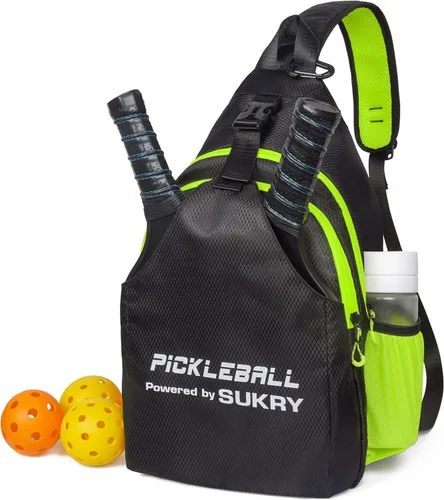 Miniatura 7 de SUKRY Mochila ligera para pickleball para hombres y mujeres con múltiples bolsillos, mochila cruzada para gimnasio y viaje, accesorios