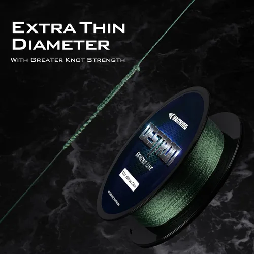 Miniatura 6 de KastKing Destron - Sedal de pesca trenzado, altamente resistente a la abrasión, mejora de la fuerza de nudo, Superlínea de diámetro ultradelgado