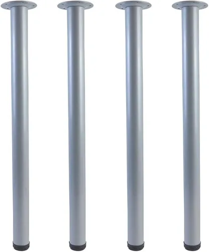 Miniatura 10 de QLLY Juego de 4 patas de muebles de metal ajustables de 6 pulgadas, pierna de repuesto para sofá, sillón, silla otomana y gabinete, en negro