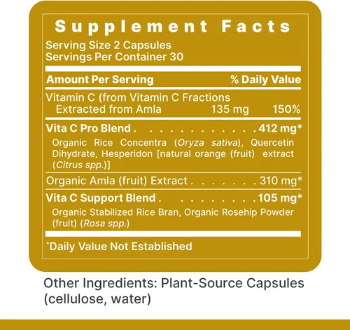 Miniatura 2 de Premier Research Labs Vitamina C - Vitamina C de nutrientes integrales - Apoya el sistema inmunológico - Suave con el estómago - Actividad