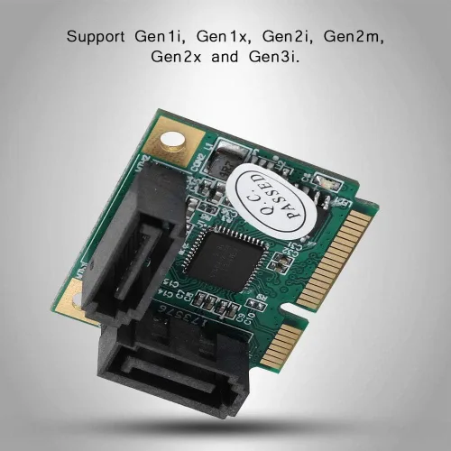 Miniatura 4 de Tarjeta controladora PCI Express a 3.0, adaptador Mini PCIe de 6 Gbps de alta velocidad con chip ASM1061 para expansión interna de disco duro